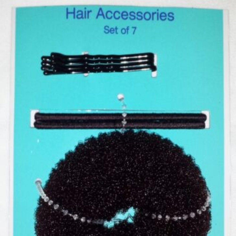 Brown Bun Maker Four Bobby Pins And Two Hair Elastics Hair Accessory Kit